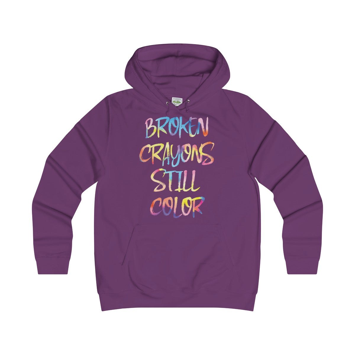 Girlie Broken Crayon College Hoodie - Avion Cuatro