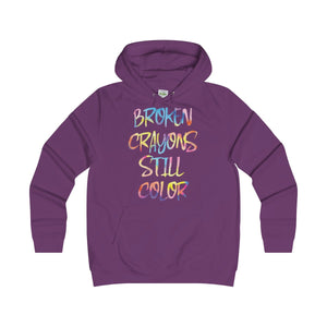 Girlie Broken Crayon College Hoodie - Avion Cuatro