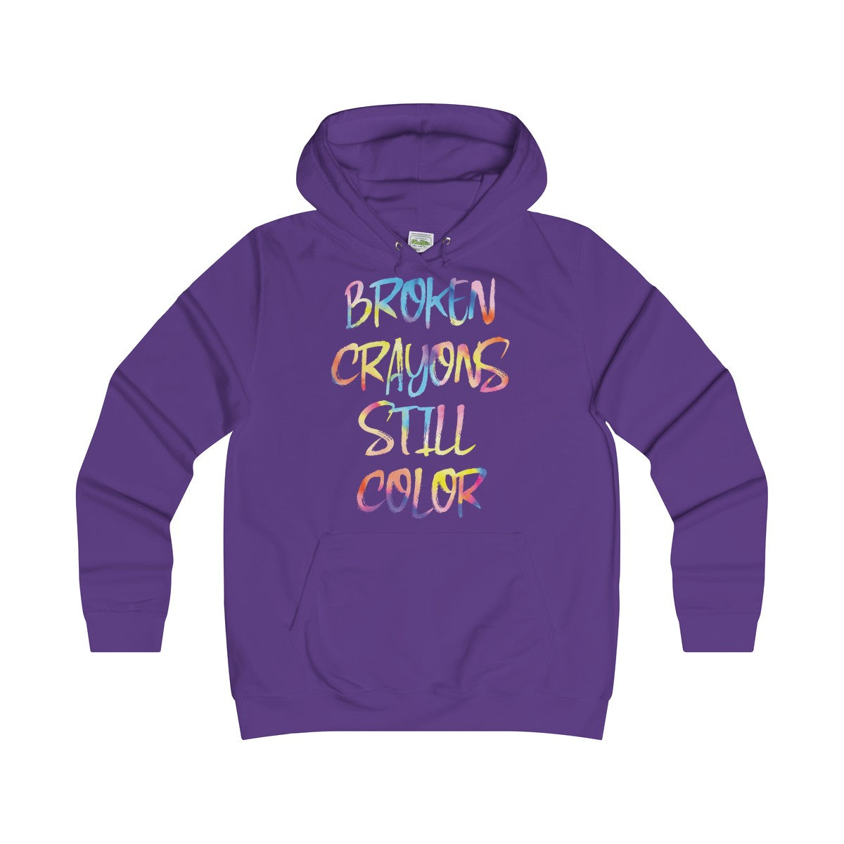 Girlie Broken Crayon College Hoodie - Avion Cuatro