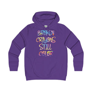 Girlie Broken Crayon College Hoodie - Avion Cuatro