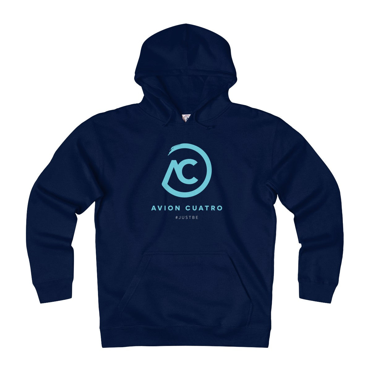Blue AC Logo Heavyweight Fleece Hoodie - Avion Cuatro
