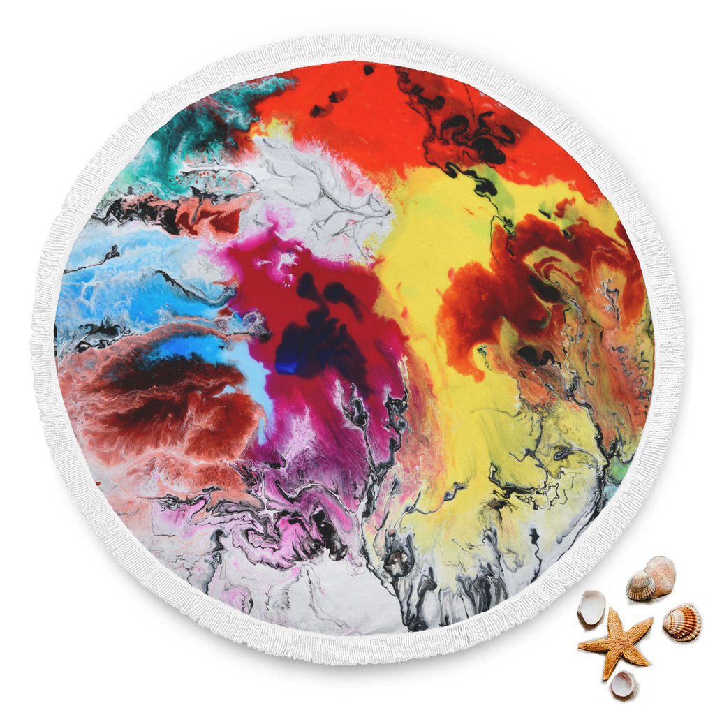 Splatter Round Beach Blanket - Avion Cuatro