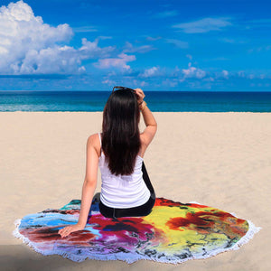 Splatter Round Beach Blanket - Avion Cuatro