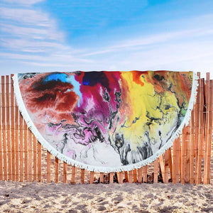 Splatter Round Beach Blanket - Avion Cuatro