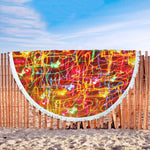 Red Light Round Beach Blanket - Avion Cuatro