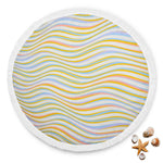 Orange Illusion Round Beach Blanket - Avion Cuatro