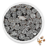 White Blossom Round Beach Blanket - Avion Cuatro