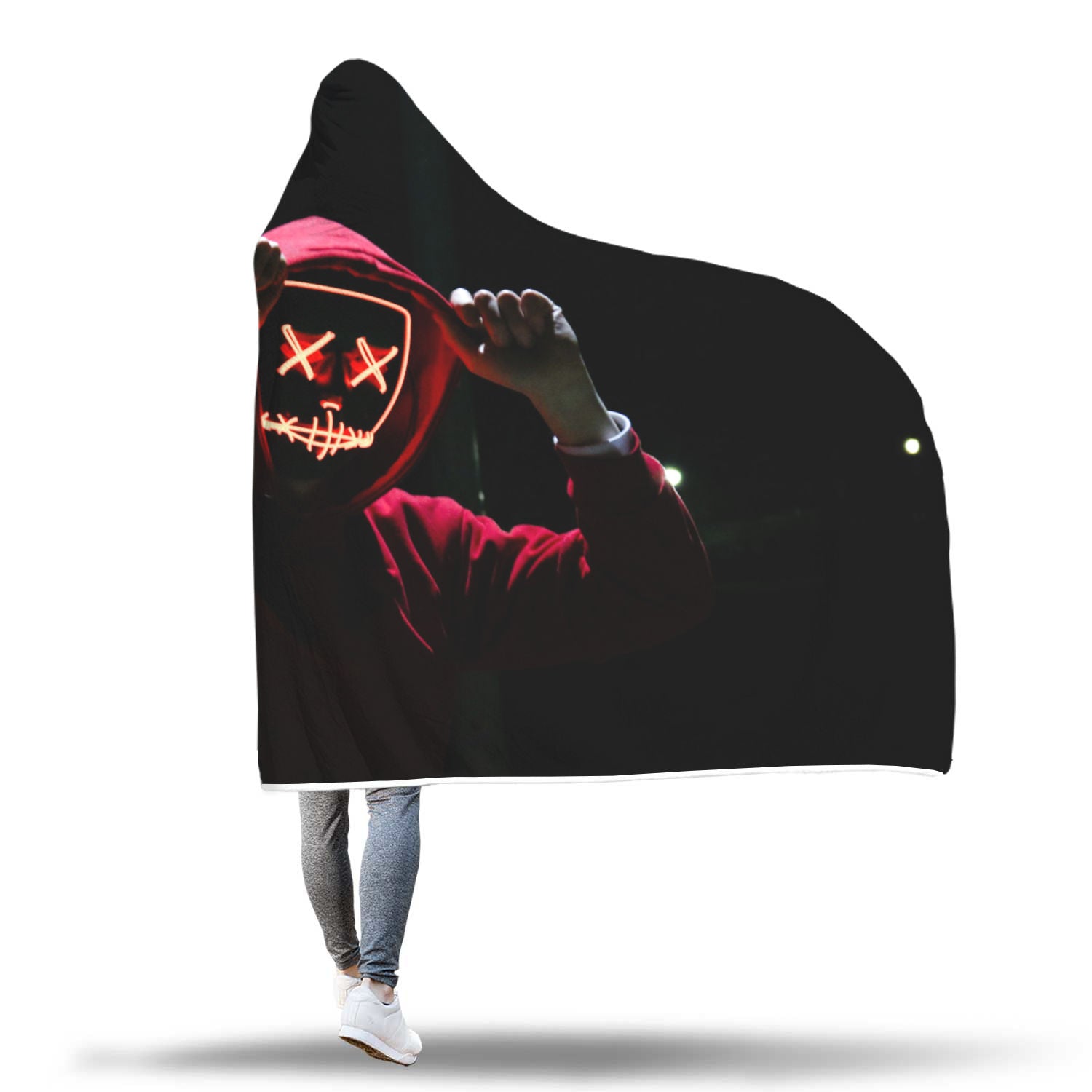 Black Halloween Hooded Blanket - Avion Cuatro