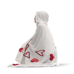 White Heart Hooded Blanket - Avion Cuatro