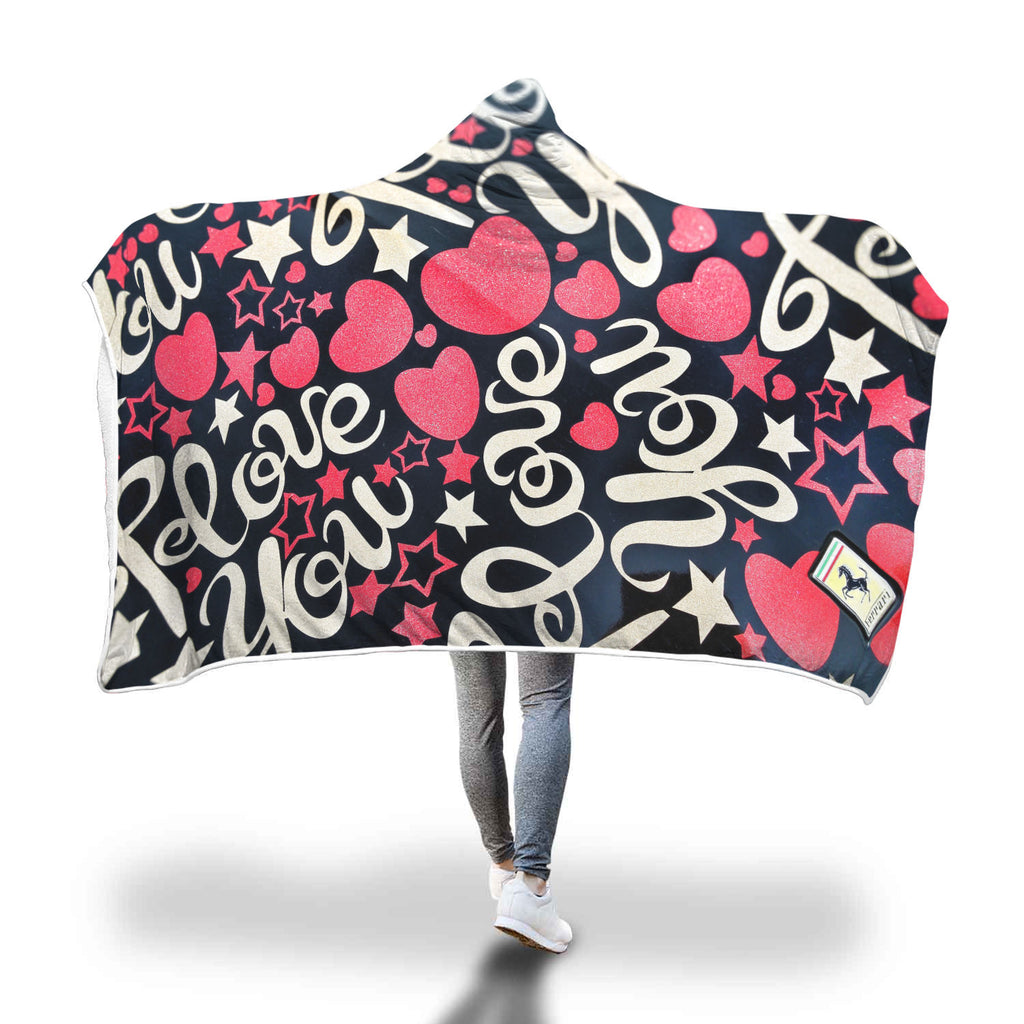 Red Love Hooded Blanket - Avion Cuatro