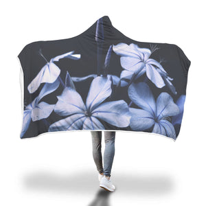 Blue Flower Hooded Blanket - Avion Cuatro