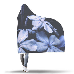 Blue Flower Hooded Blanket - Avion Cuatro