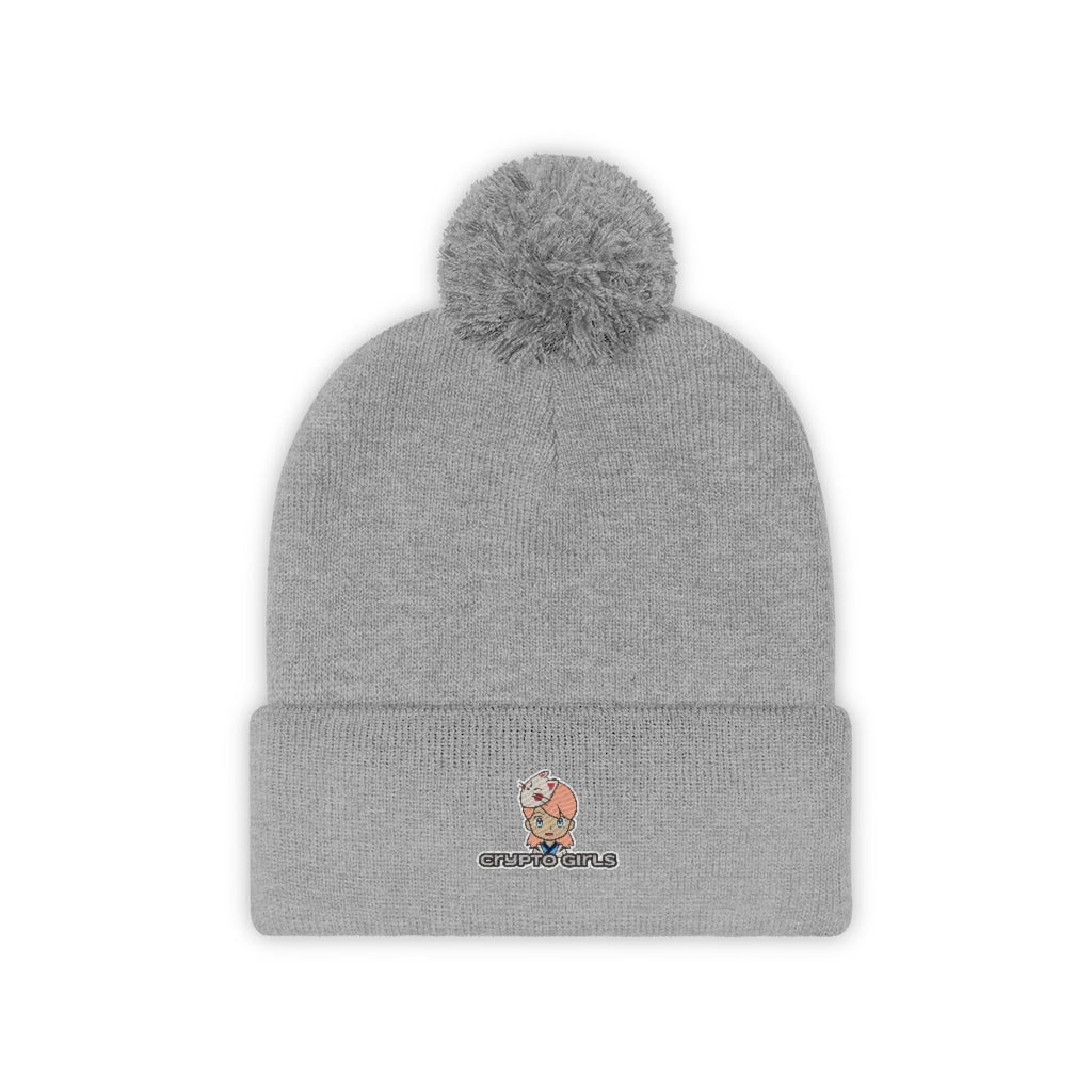 Crypto Girls Pom Pom Beanie