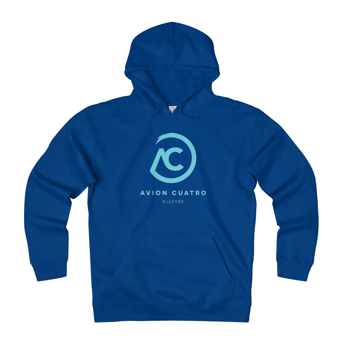Blue AC Logo Heavyweight Fleece Hoodie - Avion Cuatro