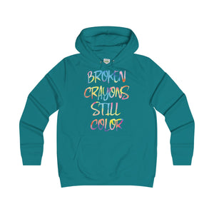 Girlie Broken Crayon College Hoodie - Avion Cuatro