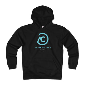 Blue AC Logo Heavyweight Fleece Hoodie - Avion Cuatro