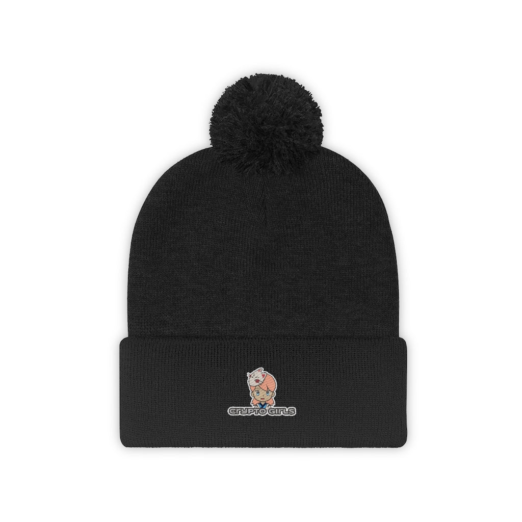 Crypto Girls Pom Pom Beanie