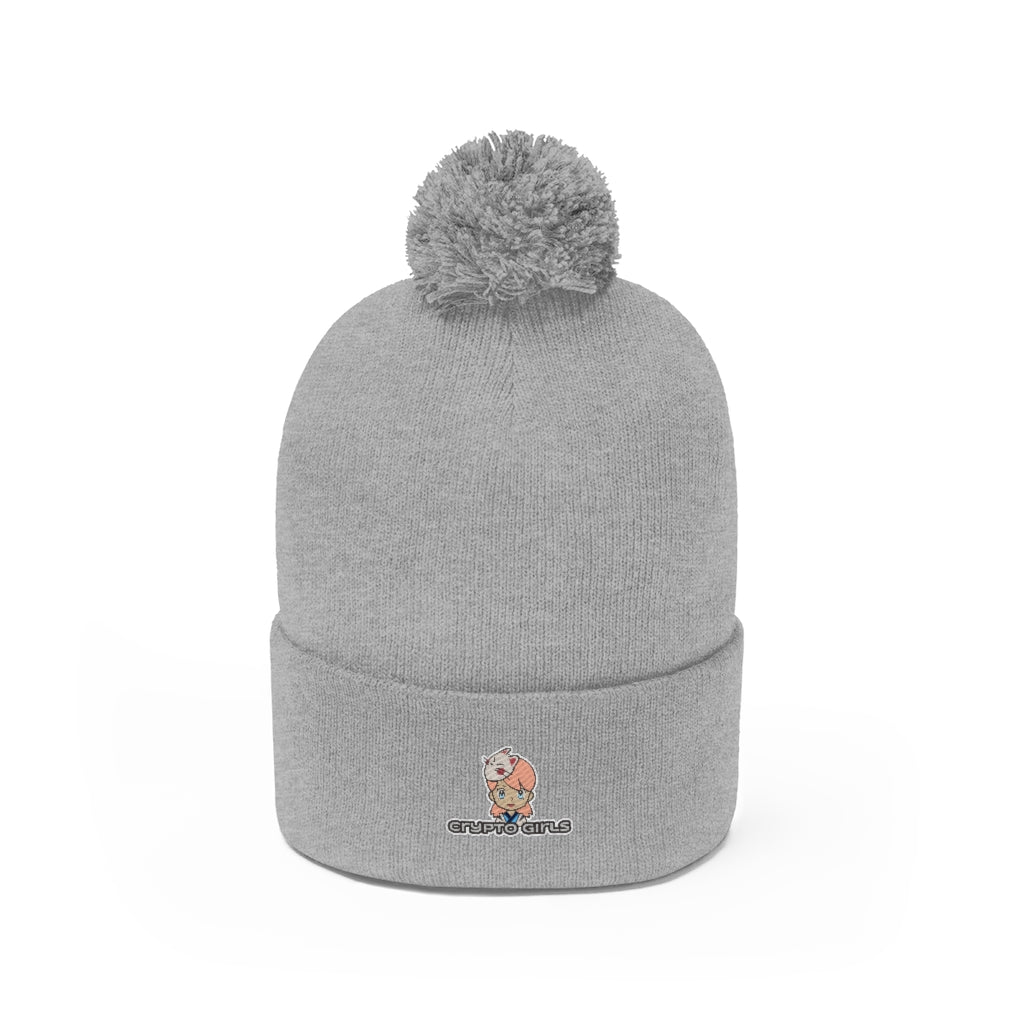 Crypto Girls Pom Pom Beanie