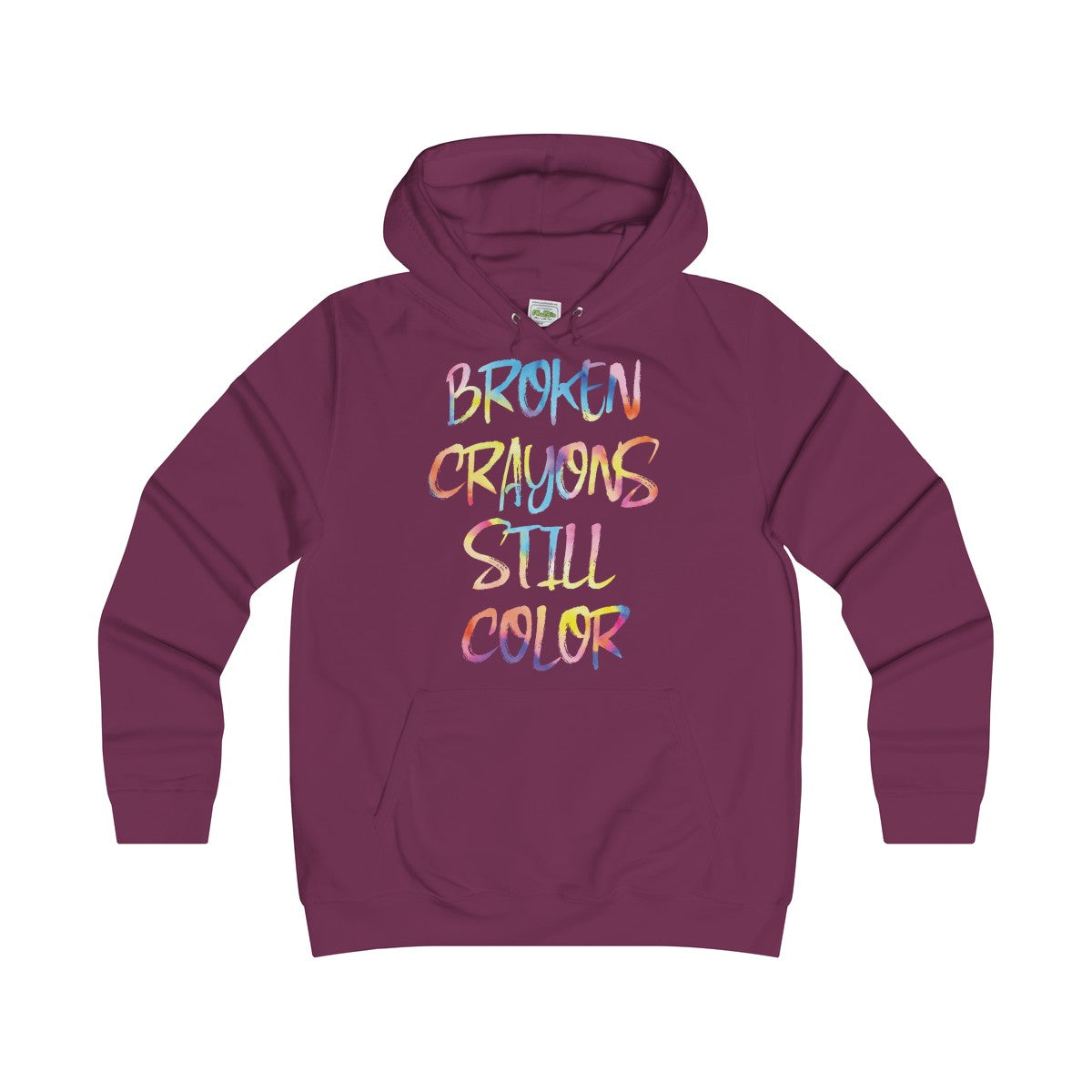 Girlie Broken Crayon College Hoodie - Avion Cuatro