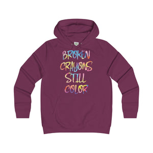 Girlie Broken Crayon College Hoodie - Avion Cuatro