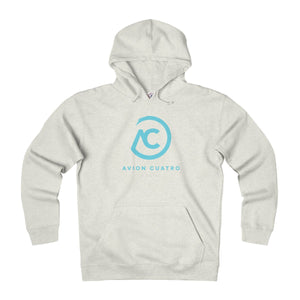 Blue AC Logo Heavyweight Fleece Hoodie - Avion Cuatro