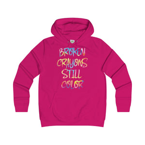 Girlie Broken Crayon College Hoodie - Avion Cuatro