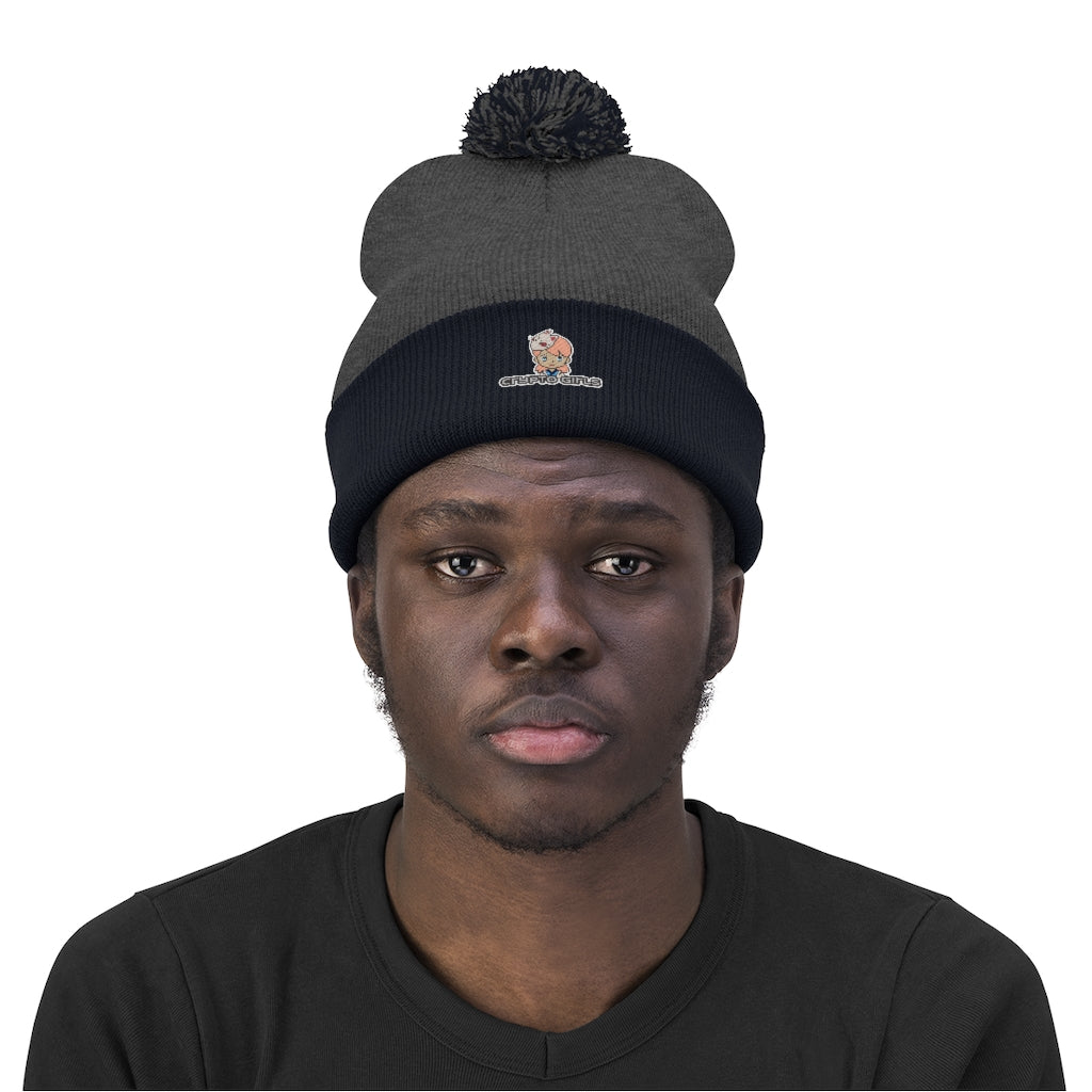Crypto Girls Pom Pom Beanie