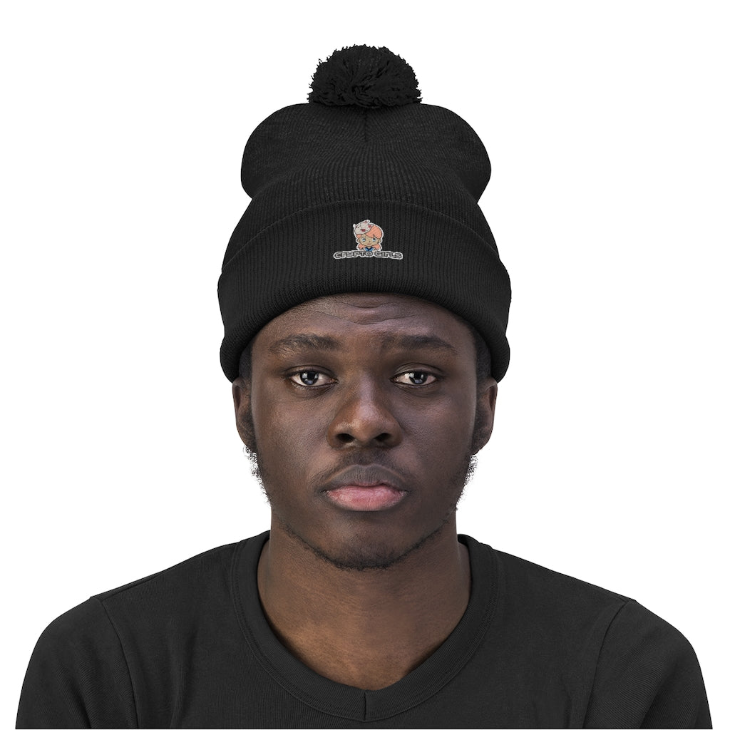 Crypto Girls Pom Pom Beanie