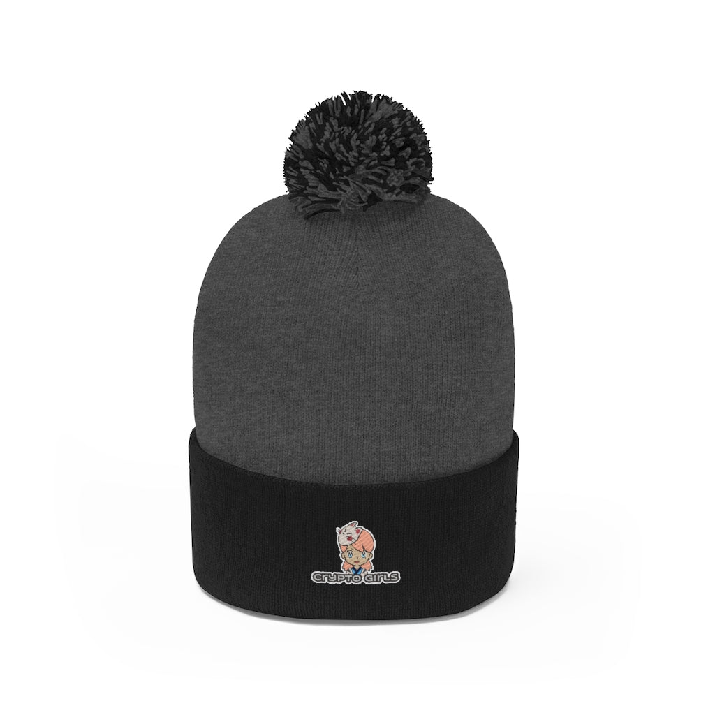 Crypto Girls Pom Pom Beanie