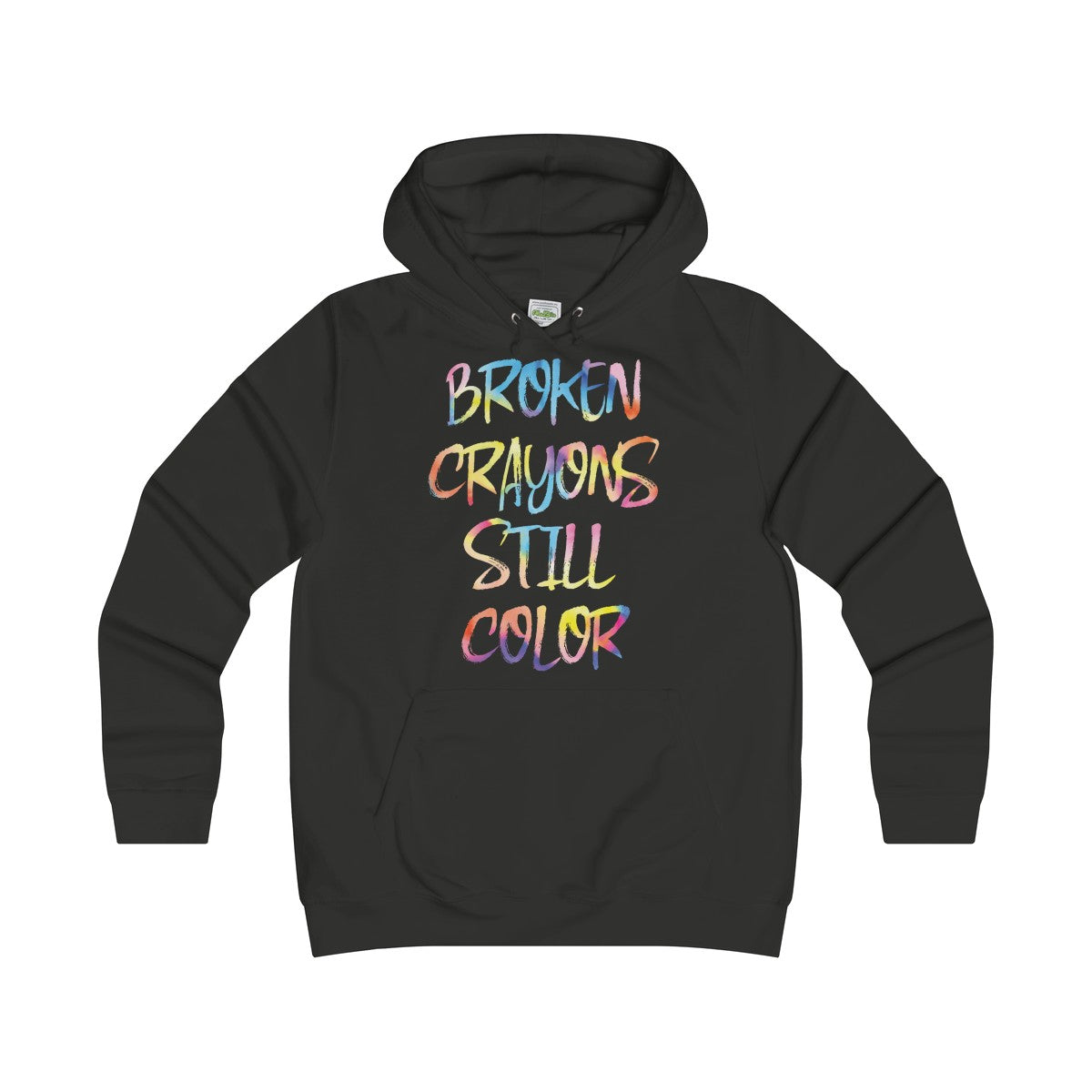 Girlie Broken Crayon College Hoodie - Avion Cuatro