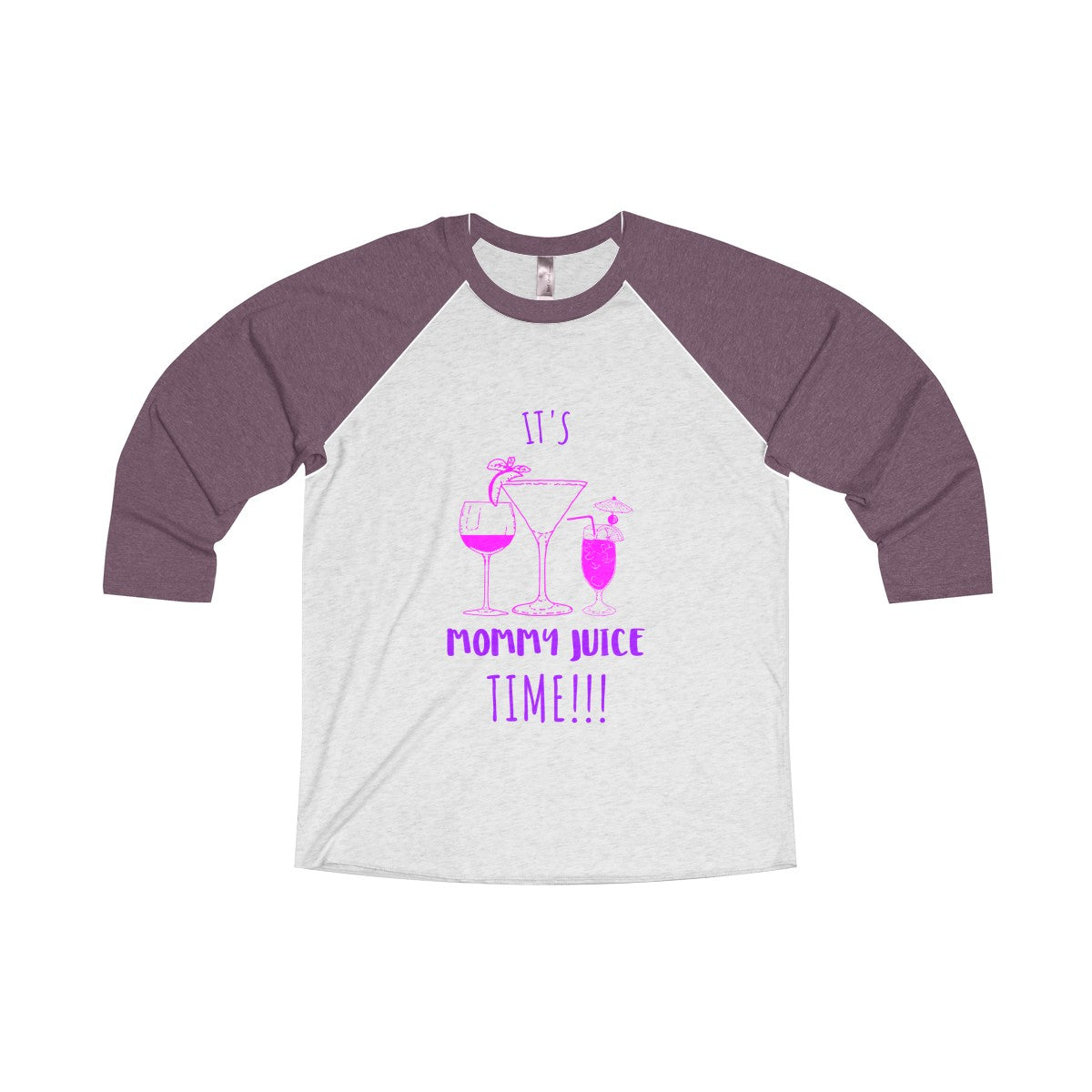 Mommy Juice Tri-Blend 3/4 Raglan Tee - Avion Cuatro