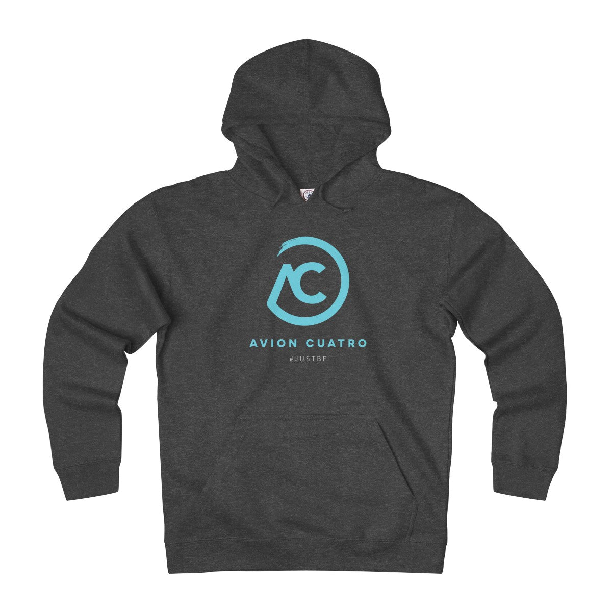 Blue AC Logo Heavyweight Fleece Hoodie - Avion Cuatro