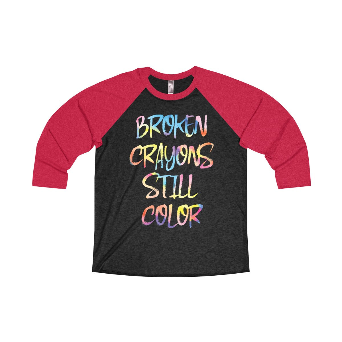 Women's Broken Crayon 3/4 Raglan Tee - Avion Cuatro