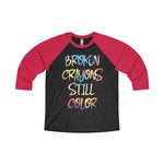 Women's Broken Crayon 3/4 Raglan Tee - Avion Cuatro