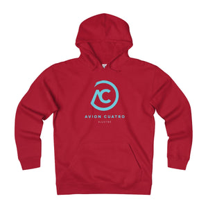 Blue AC Logo Heavyweight Fleece Hoodie - Avion Cuatro