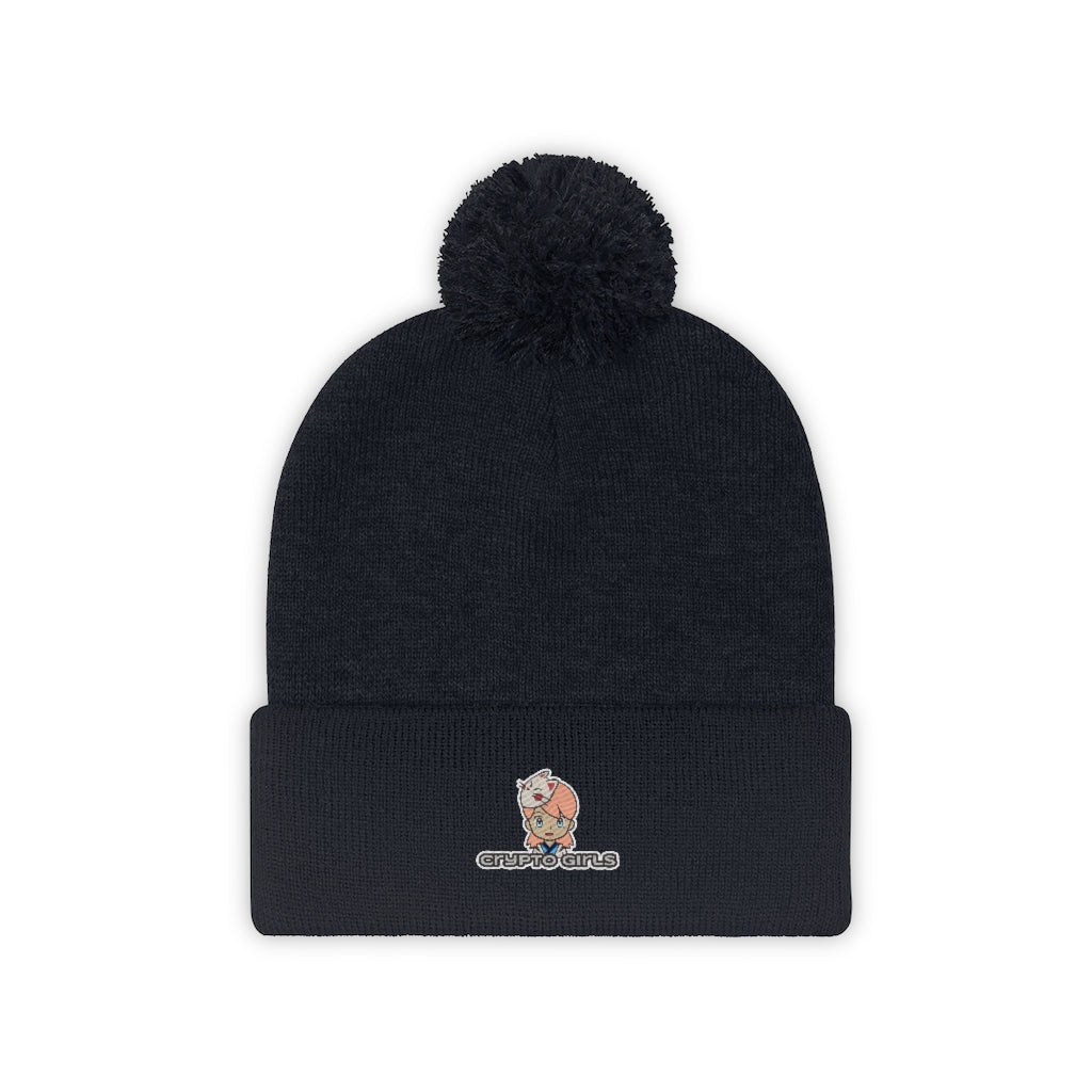 Crypto Girls Pom Pom Beanie