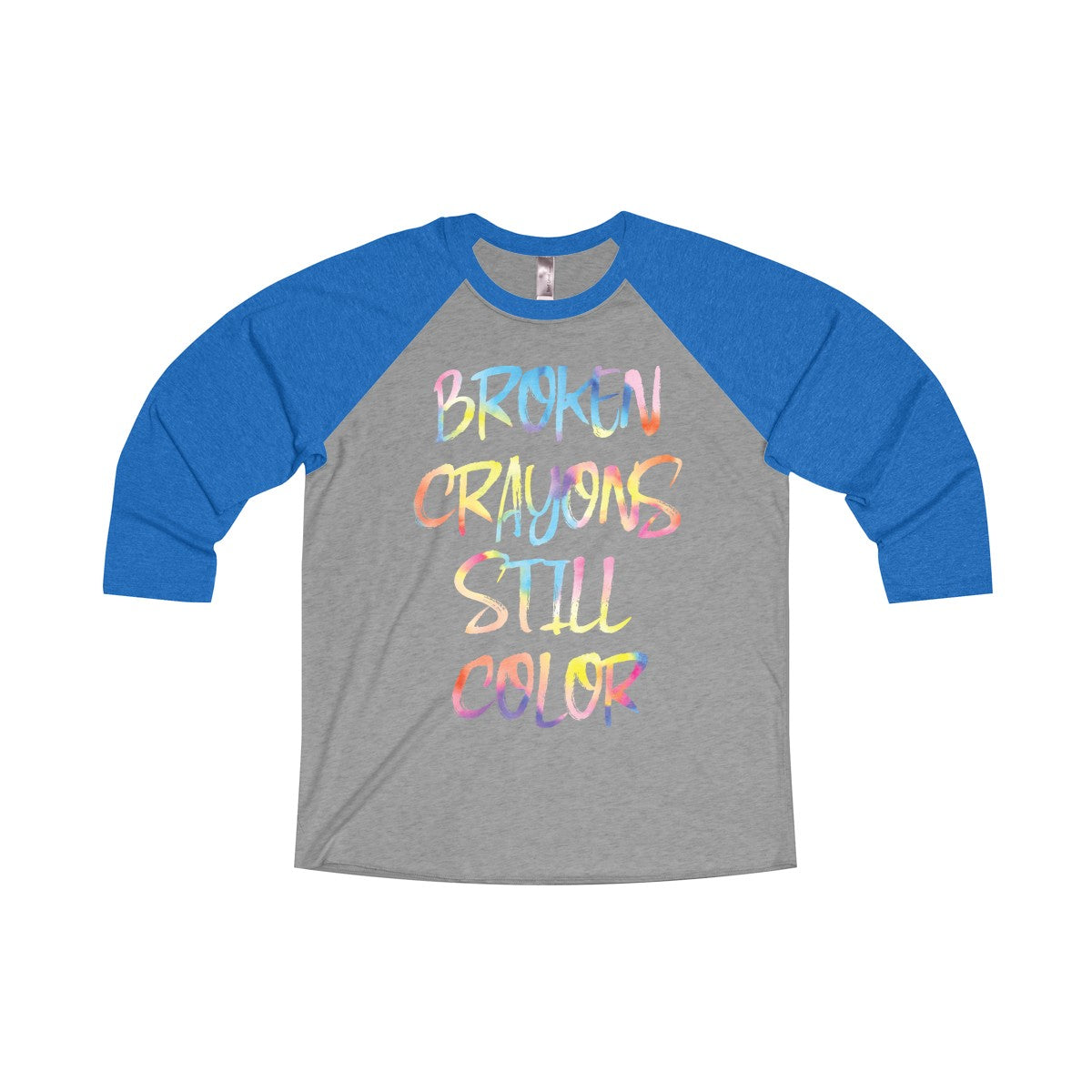 Women's Broken Crayon 3/4 Raglan Tee - Avion Cuatro